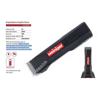 ESQUILADORA SAPHIR BASIC